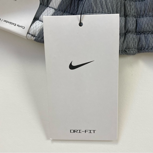 NWT Nike Dri Fit Big Kids Boys Basketball Shorts Size Small Gray White Logo - Picture 4 of 8